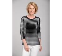 Rundhalsshirt CLARINA "NICOLE", Damen, Gr. 42, schwarz, Obermaterial: 100% Baumwolle., comfort fit, Rundhals, 3/4-Ärmel, Shirts, Pima Cotton Interlock (67791250-42) schwarz