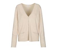 Strickjacke CLARINA "WALTER", Damen, Gr. 38, beige (sand meliert), Obermaterial: 70% Viskose, 30% Polyamid;, unifarben, comfort fit, V-Ausschnitt, Strickjacken Strickjacke, Viskose-Polyamid Mischung (