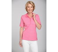 CLARINA - NOS Poloshirt,1/2 Arm, Ringel 415 pink-weiss - Gr. - 42