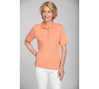CLARINA - NOS Poloshirt,1/2 Arm, Ringel 450 pfirsich-weiss - Gr. - 48