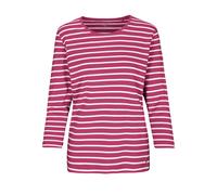CLARINA - NOS Rdh.-Shirt,3/4 Arm, Ringel 444 beere-offwhite - Gr. - 38