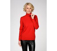 CLARINA - NOS Rollkragen-Pullover,1/1Arm 400 rot - Gr. - 42