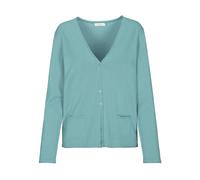 CLARINA - NOS V-Cardigan, 1/1 Arm, uni 545 ozean gruen - Gr. - 36