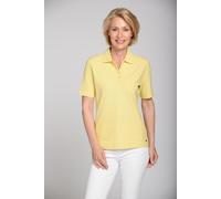 CLARINA - Polo-Shirt,1/2 Arm,Punkte,Piqu gelb-weiss - Gr. - 42