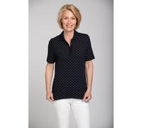 CLARINA - Polo-Shirt,1/2 Arm,Punkte,Piqu marine-weiss - Gr. - 40