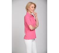 CLARINA - Polo-Shirt,1/2 Arm,Punkte,Piqu pink-weisss - Gr. - 40