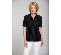 CLARINA - Polo-Shirt,1/2 Arm,Punkte,Piqu schwarz-weiss - Gr. - 42