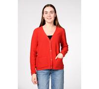 CLARINA - V-Cardigan, 1/1 Arm, uni rot - Gr. - 48