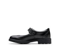 Clarks 261611726, Mädchen, Black Leather,