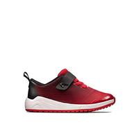 Clarks Aeon Pace Kid Textil-Sneaker in Rot Weite Passform Größe 47, rot, 12.5 UK Child