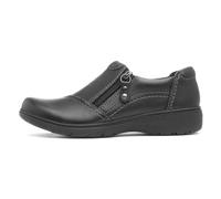 Clarks Carleigh Ray Oxford für Damen, schwarzes Leder, Größe 39, Schwarzes Leder, 40 EU