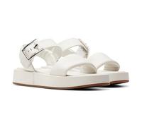 Clarks, Alda Strap Leder, Sandalen Leder Mode Casual Fashion, Off White, 39 EU
