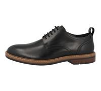 Schnürschuh CLARKS "Alwin Lace", Herren, Gr. 43, schwarz, Leder, elegant, Schuhe, Business Schnürschuh mit Anziehlasche (27819855-43) schwarz
