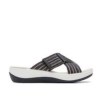 Clarks Arla Wave Slide Sandalen für Damen, Schwarze Kombi, 37 EU