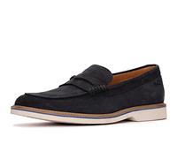 Slipper CLARKS "Atticus", Herren, Gr. 42,5, dunkelblau, Leder, Schuhe Slipper, in eleganter und atmungsaktiver Konstruktion (15526439-42,5) dunkelblau