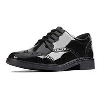 Clarks Aubrie Craft Y Girls Senior School Shoes 39 Schwarz Lack