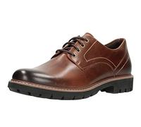 Clarks Batcombe Hall, Schnürschuhe Derby für Herren, Dark Tan Lea, 39.5 EU