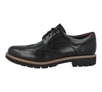 Clarks Herren Batcombe Wing Derbys, Black Leather, 40 EU
