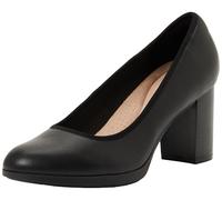 Clarks Bayla Carly Damen Leder Schwarz 40.5 EU, Schwarzes Leder, 41.5 EU