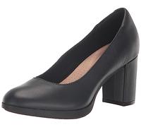 Clarks Bayla Skip Pumps für Damen, Marineblaues Leder, 11 Wide