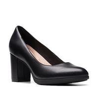 Clarks Bayla Skip Pumps für Damen, Schwarz Leder, 41 EU
