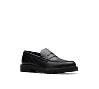 Slipper CLARKS "Berwick Low", Damen, Gr. 39,5, schwarz, Leder, Schuhe Slipper, im klassischen Design (54034046-39,5) schwarz