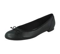 Clarks Damen Couture Bloom Ballet Flat, Black Leather, 39 EU