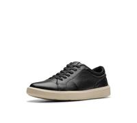 Clarks Herren Brodin Lace Sneaker, Schwarz Leder, 47 EU