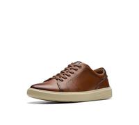 Clarks Brodin Lace Sneaker für Herren, Dark Tan Leder, 43 EU
