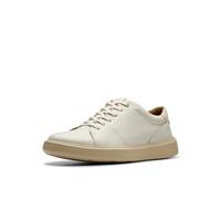 Clarks Herren Brodin Lace Sneaker, Weißes Leder, 46 EU