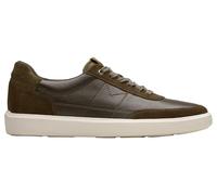 Clarks Brodin Lo Herren-Sneaker, Olivleder, Größe 45, Olivfarbenes Leder, 46 EU
