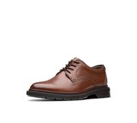 Clarks Burchill Derby Herren, Dunkelbraunes Leder, 43 EU