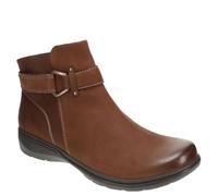 Clarks Carleigh Drift Stiefelette für Damen, Hellbraunes Leder, 10 Wide