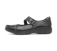 Clarks Carleigh Jane Oxford für Damen, Schwarzes Leder, 41 EU