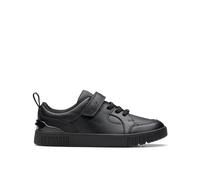 Clarks Childrens Oslo Flare K Oxford-Schuh, Black Leather