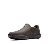 Clarks Clarkspro Step Loafer für Herren, Dunkelbraun, gewalktes Leder, 41.5 EU