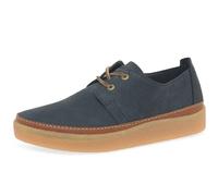 Clarks Originals Schnürschuhe Clarkwood Low Nubukleder Blau/Braun Herren Größe 43