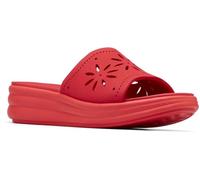 Clarks Cloudsteppers Drift Floral Lightweight Cushion Comfort Slide Sandal, rot (poppy red), 9