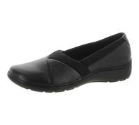 Clarks Damen Cora Charm Slipper, Schwarz Leder, 43 EU Weit