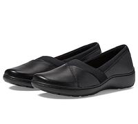 Clarks Originals Damenschuhe Cora Charm – Kolorit Black Leather – Größe 42.5 EU