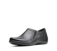 Clarks Cora Giny Loafer für Damen, Schwarz gewalkt, 9 Wide