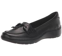 Clarks Cora Haley Damen Mokassin, Schwarzes Leder, 41.5 EU
