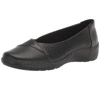 Clarks Cora Iris Ballerinas für Damen, Schwarz Leder, 41.5 EU