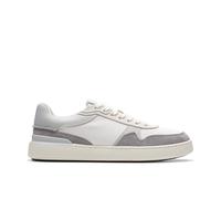 Clarks Leder-Sneakers "Court Lite" in Hellgrau - 45% | Größe 41,5 | Herrensneakers