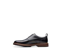 Schnürschuh CLARKS "Alwin Lace", Herren, Gr. 42,5, schwarz, Leder, elegant, Schuhe, Business Schnürschuh mit Anziehlasche (27819855-42,5) schwarz