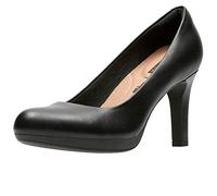 Clarks Damen Adriel Viola Sneaker, Cuir Noir Noir, 37.5 EU