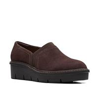 Clarks Damen Airabell Mid Slip On, Braun Wildleder, 39.5 EU