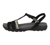 Clarks Damen Amanda Tealite Sport Sandal, Black Nubuck, 36 EU