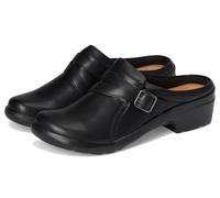 Clarks Damen Angie Braley Hausschuh, Schwarz Leder, 42 EU Weit