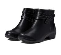 Clarks Damen Angie Spice Stiefelette, Schwarz Leder, 41 EU